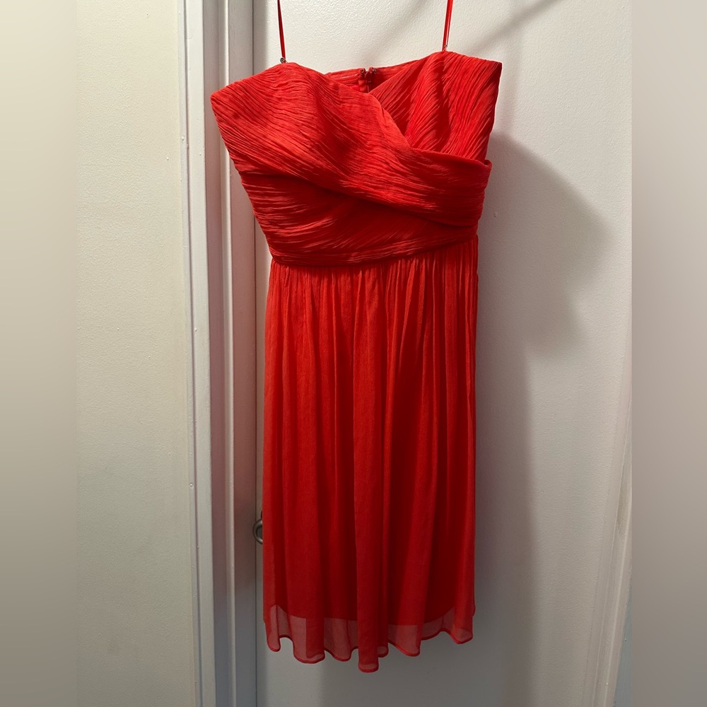 J. Crew strapless bridesmaid coral 8 Tall dress